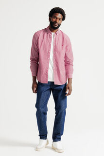 Chemise en coton ray&eacute;e color&eacute;e