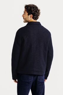 Blouson en laine col chemise