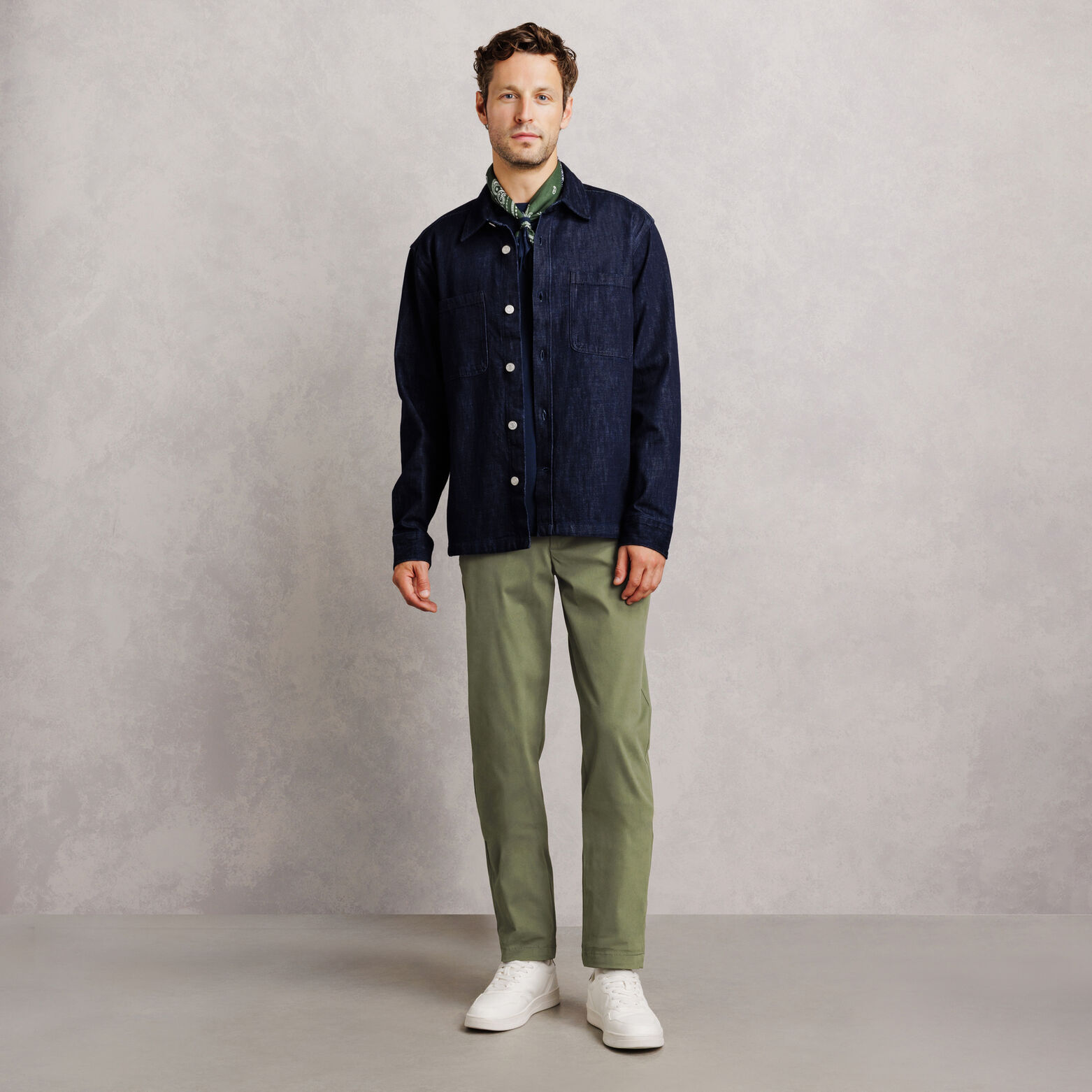 Pantalon straight twill