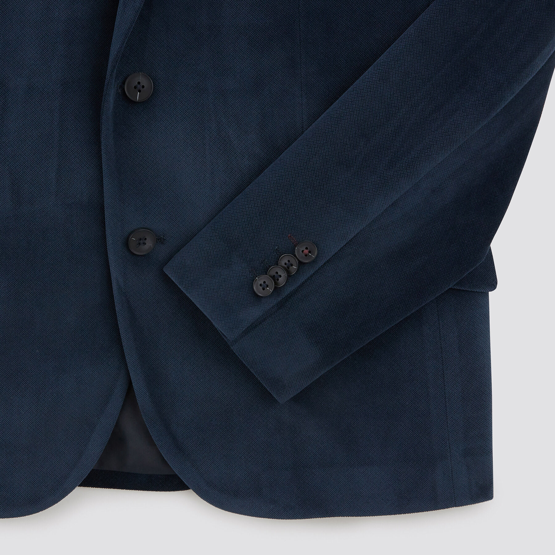 Veste slim en velours Bleu Jules
