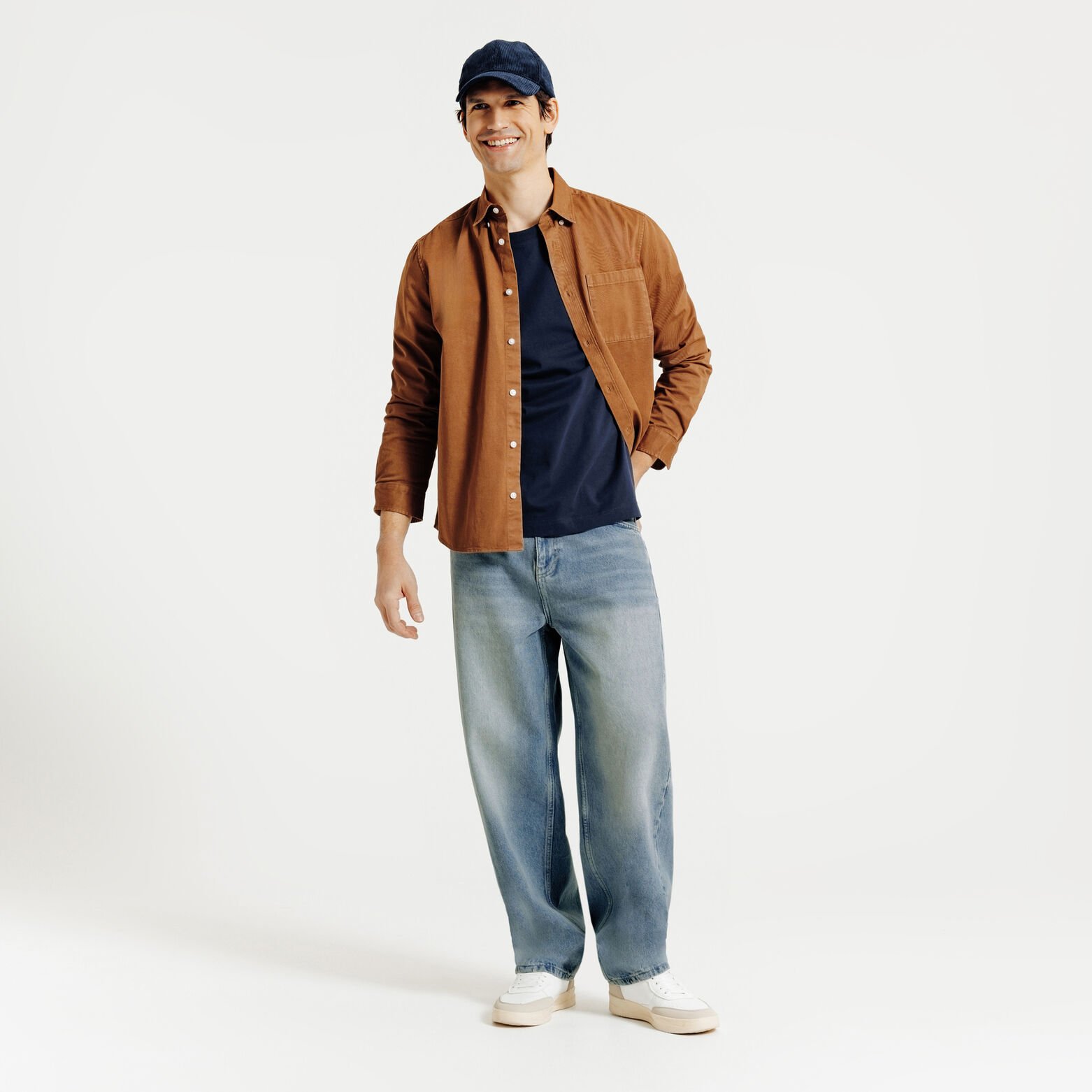 Jean skateur coutures tournantes