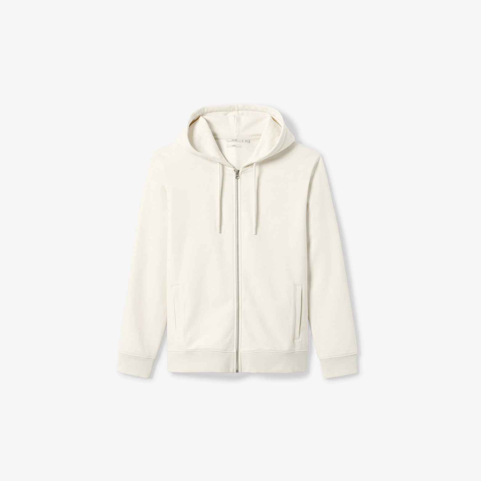 Sweat &agrave; capuche zipp&eacute; molleton uni