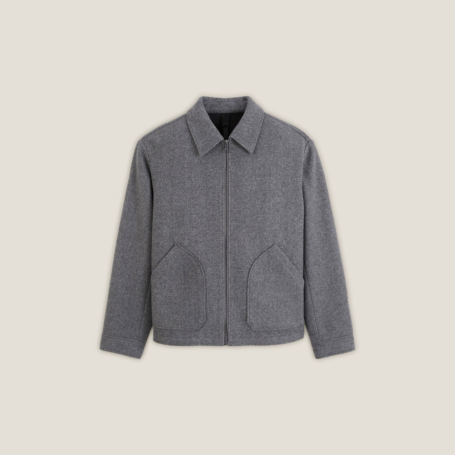 Blouson col chemise zippée