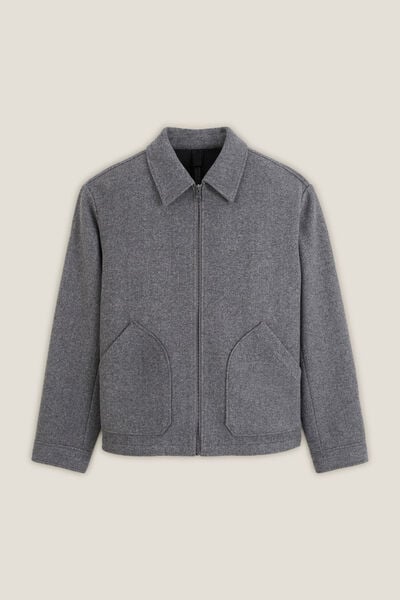 Blouson col chemise zippée