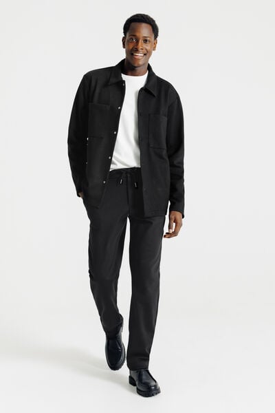 Tapered fit chinobroek in tricot