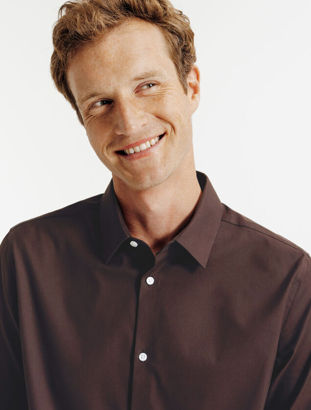 Chemise sans repassage en coton regular