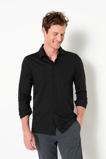 Chemise en maille coton slim