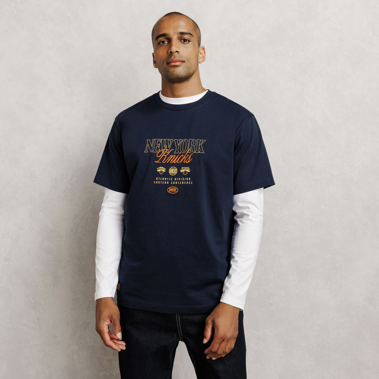 T-shirt met print New York Knicks NBA-licentie