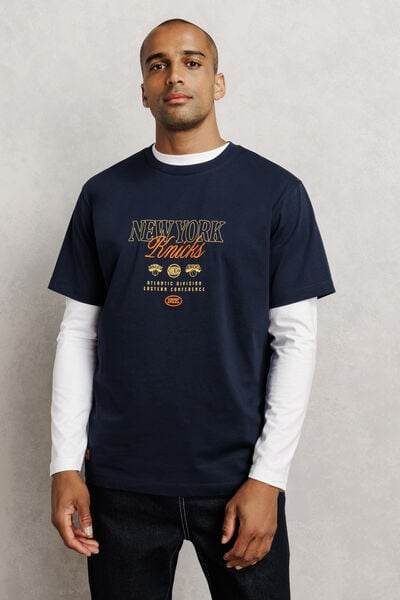 T-shirt met print New York Knicks NBA-licentie