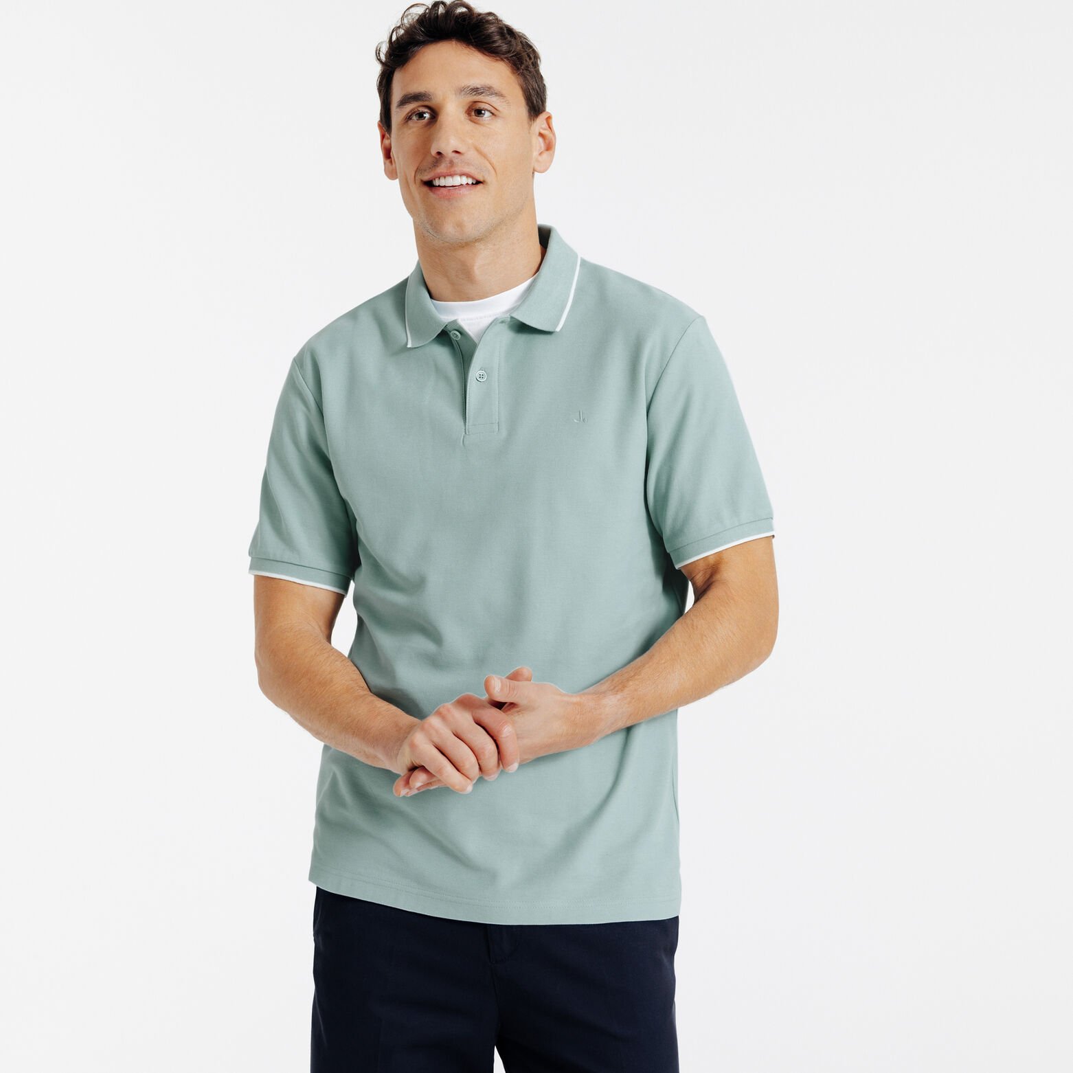 "Le Parfait by Jules" effen polo korte mouwen 