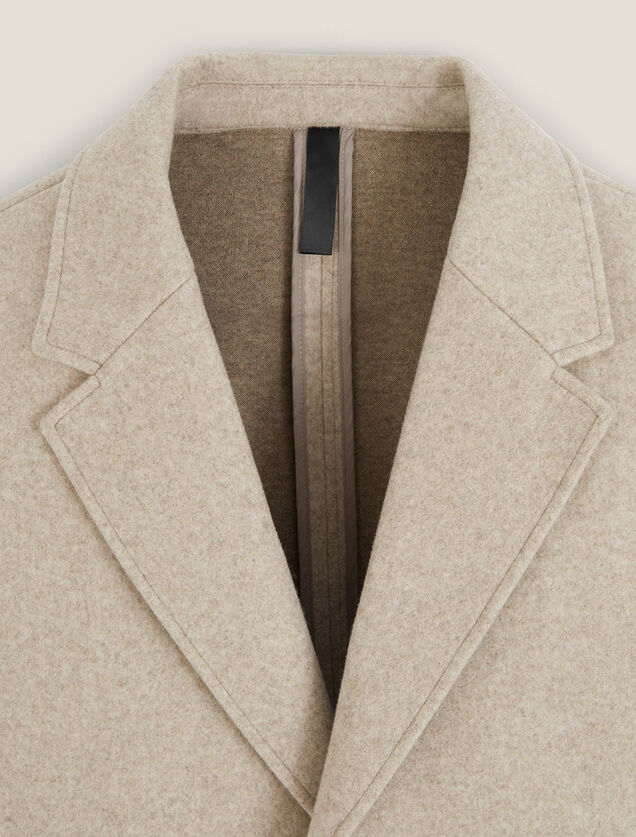 Manteau hiver long col tailleur