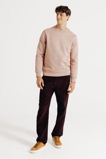 Loose fit chinobroek in fluweel