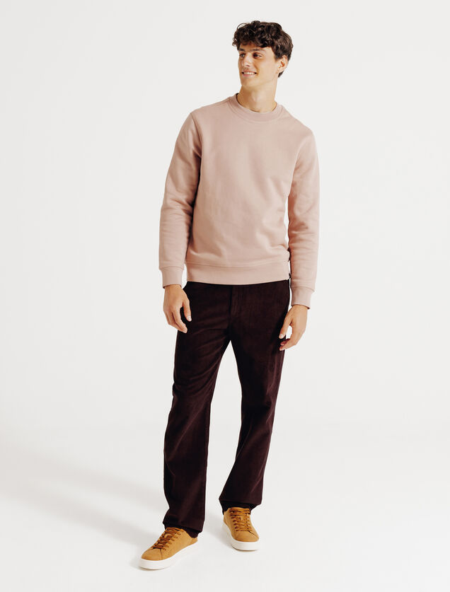 Loose fit chinobroek in fluweel