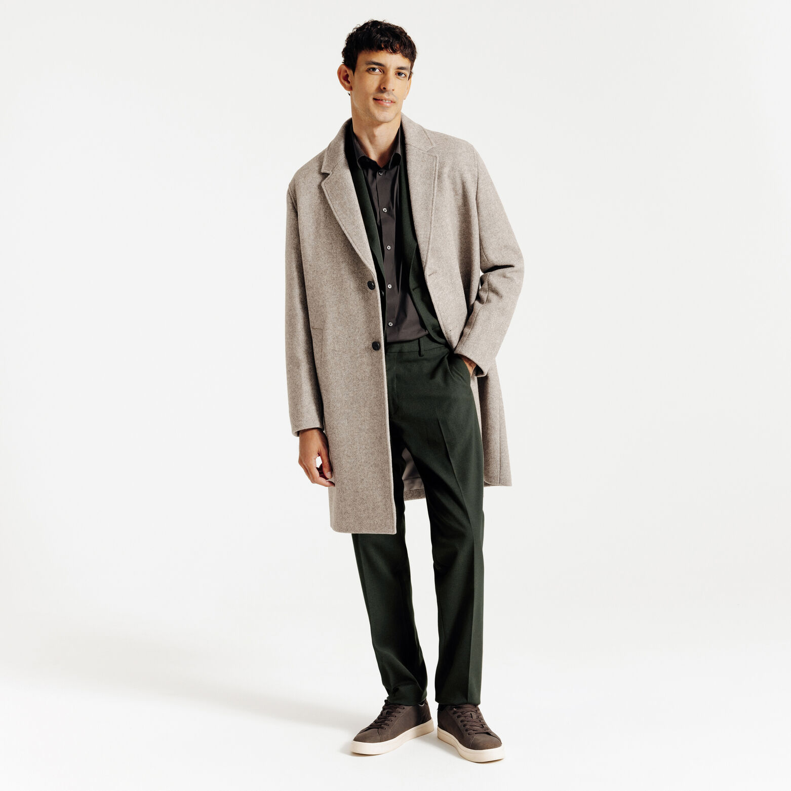 Comfort fit kostuumbroek in flanel