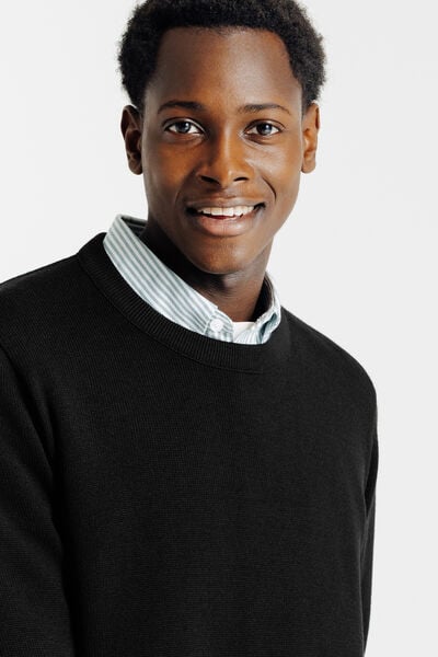 Pull laine col rond Made In France