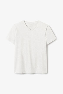 Tee shirt col V en coton