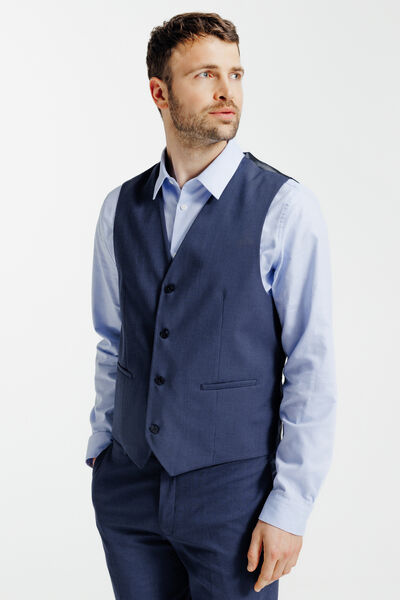 Gilet de costume slim pied de puce