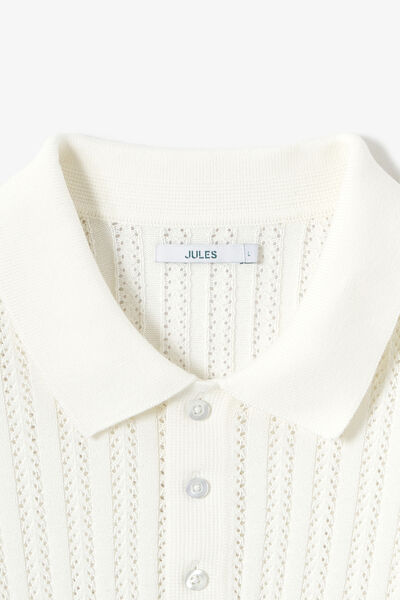 Polo en maille manches courtes jeux de points