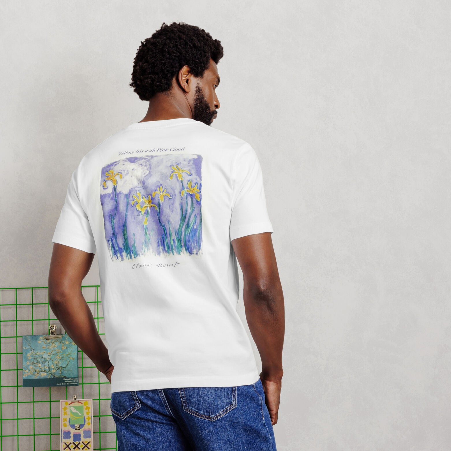 T-shirt met print voor/achter, licentie Monet