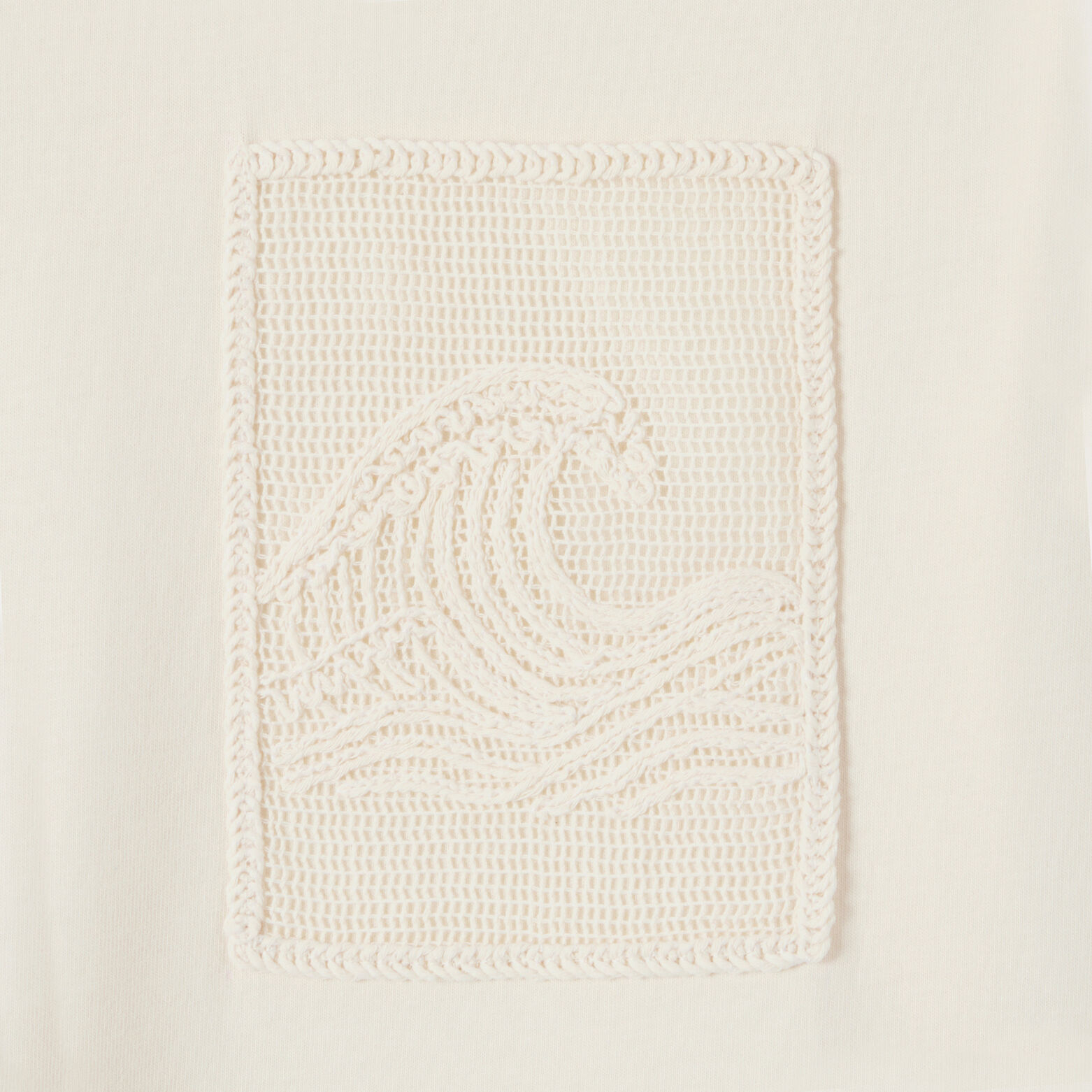 Tee shirt poche esprit plage macram&eacute;