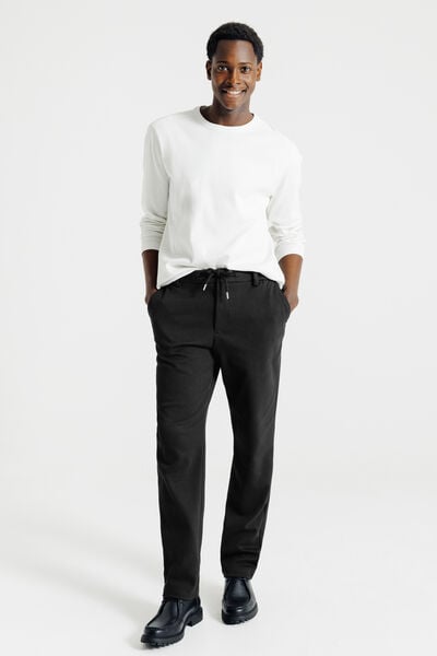 Pantalon chino tapered maille