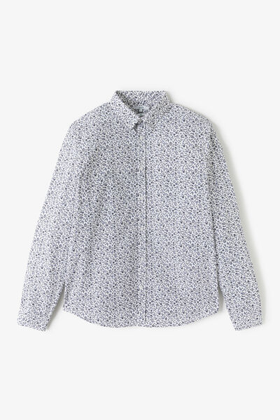 Chemise en coton imprimé floral slim