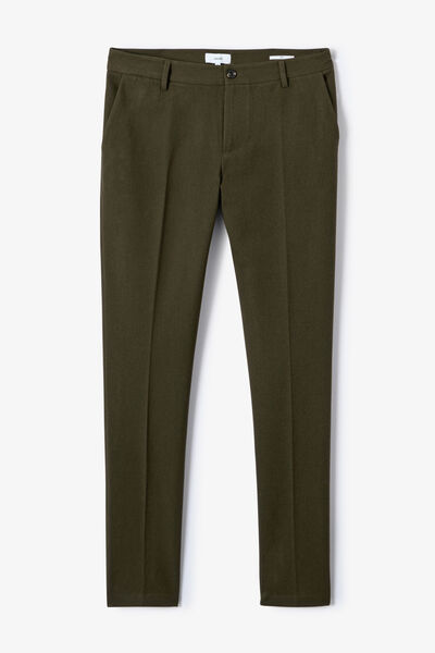 Pantalon chino slim en flanelle