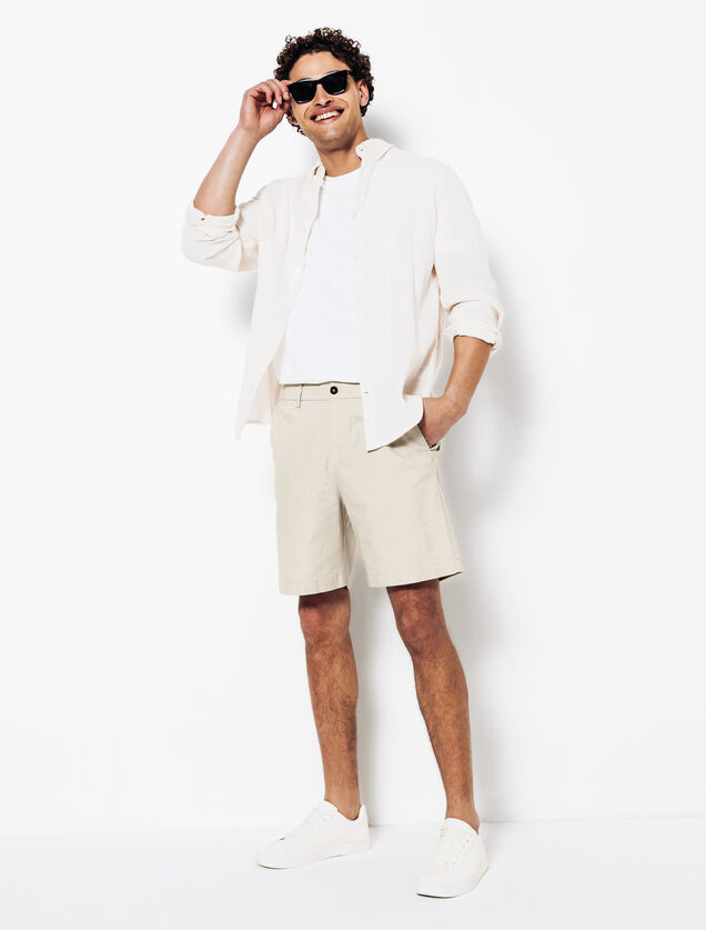 Bermuda en coton lin