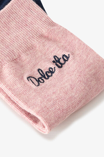 Hoge sokken met opschrift