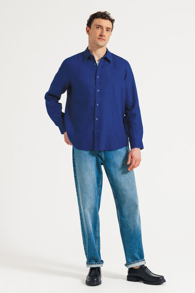 Chemise en lin unie