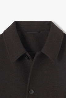 Manteau long col chemise