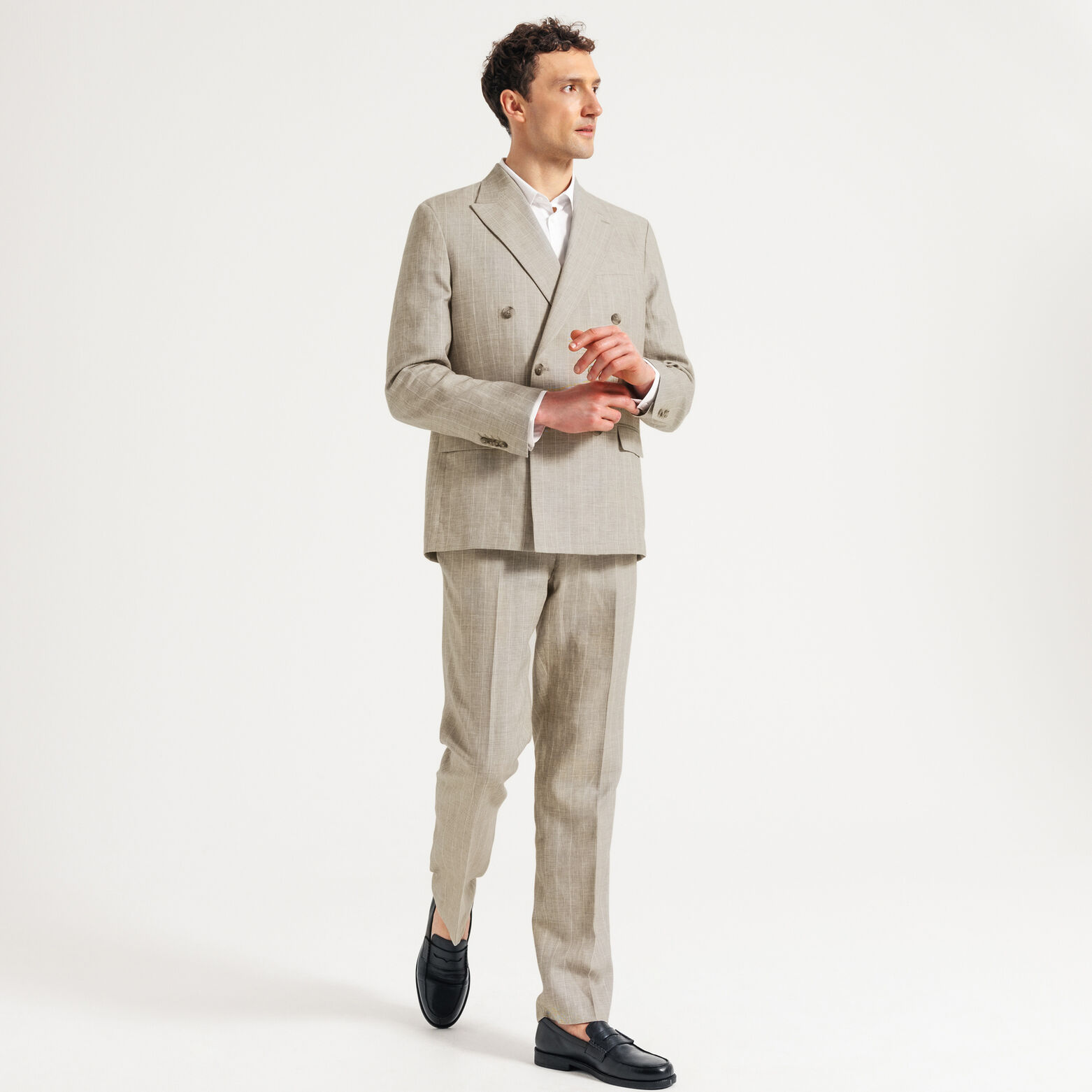 Veste de costume crois&eacute;e confort