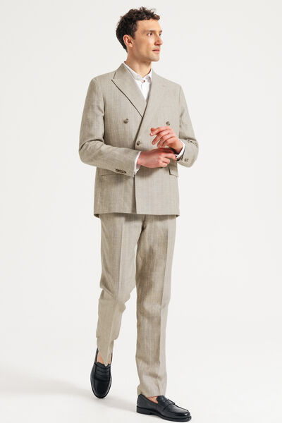 Veste de costume crois&eacute;e confort