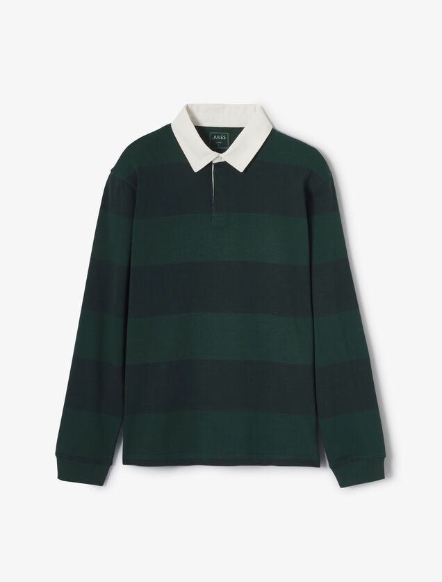 Gestreepte polo lange mouwen