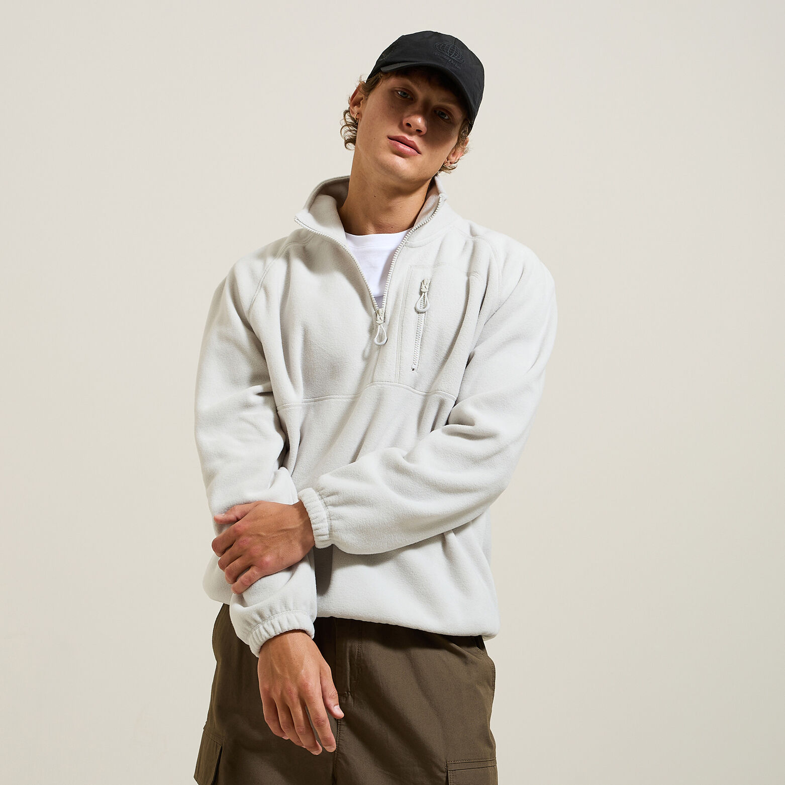 Sweat col montant zippé polaire