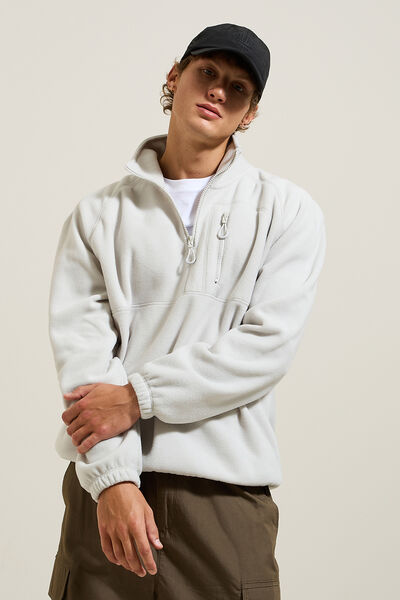 Sweat col montant zippé polaire