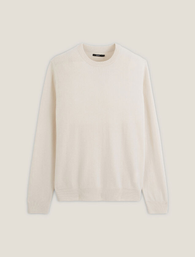 Pull col rond m&eacute;lange m&eacute;rinos cachemire