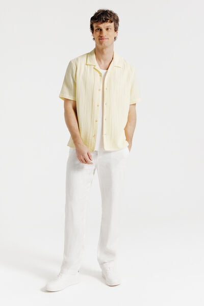 Chemisette en gaze de coton col requin