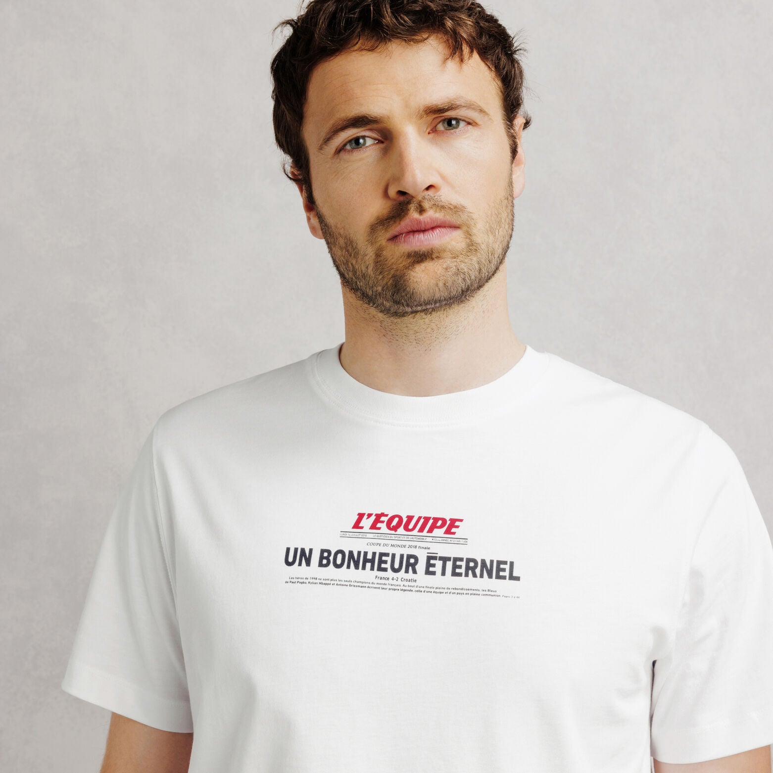 Tee shirt imprim&eacute; devant licence L'&Eacute;quipe