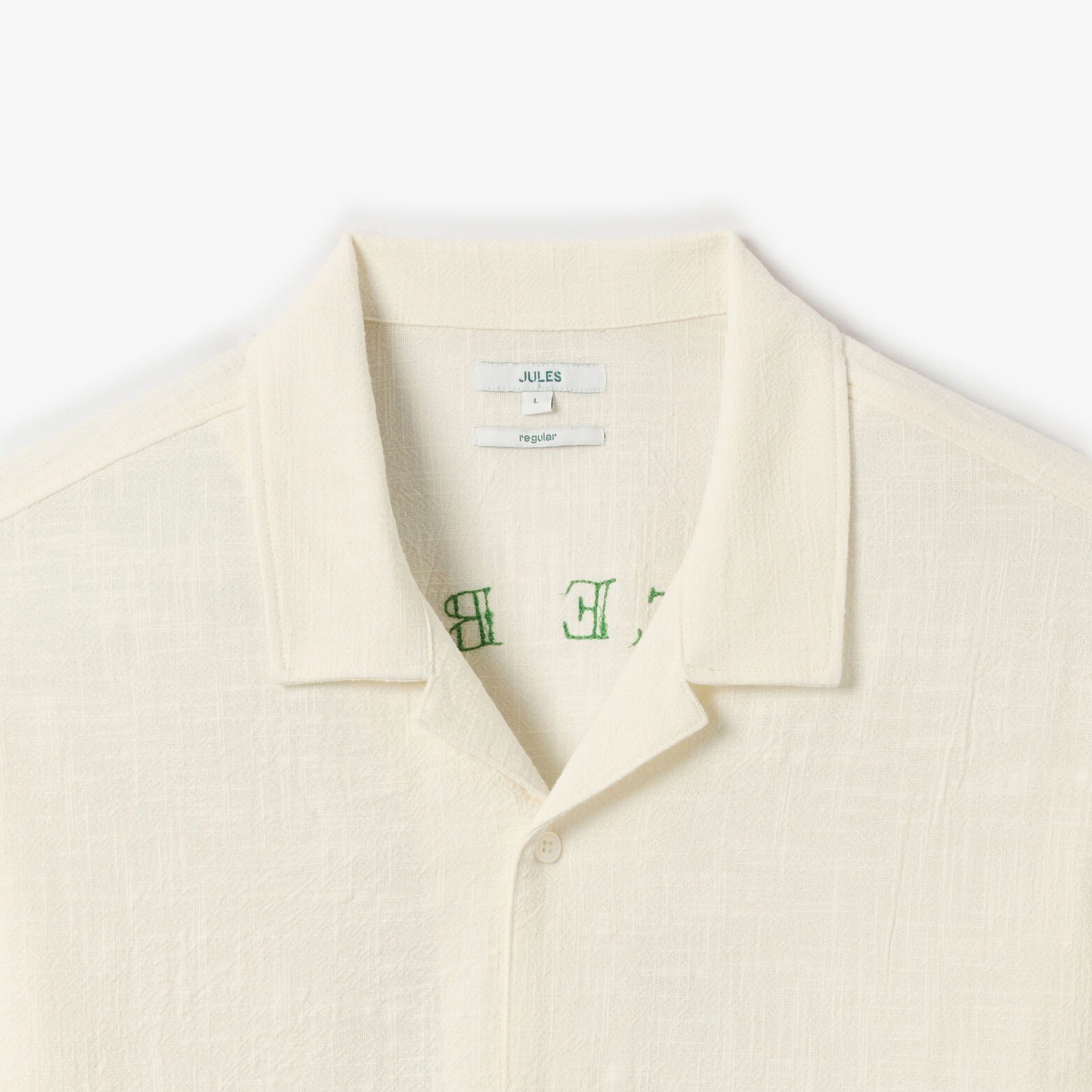 Chemisette en coton broderie dos