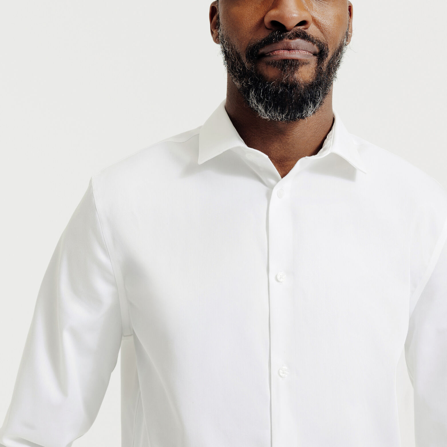 Slim effen strijkvrij hemd in katoen