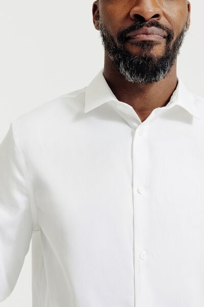 Chemise sans repassage en coton unie slim