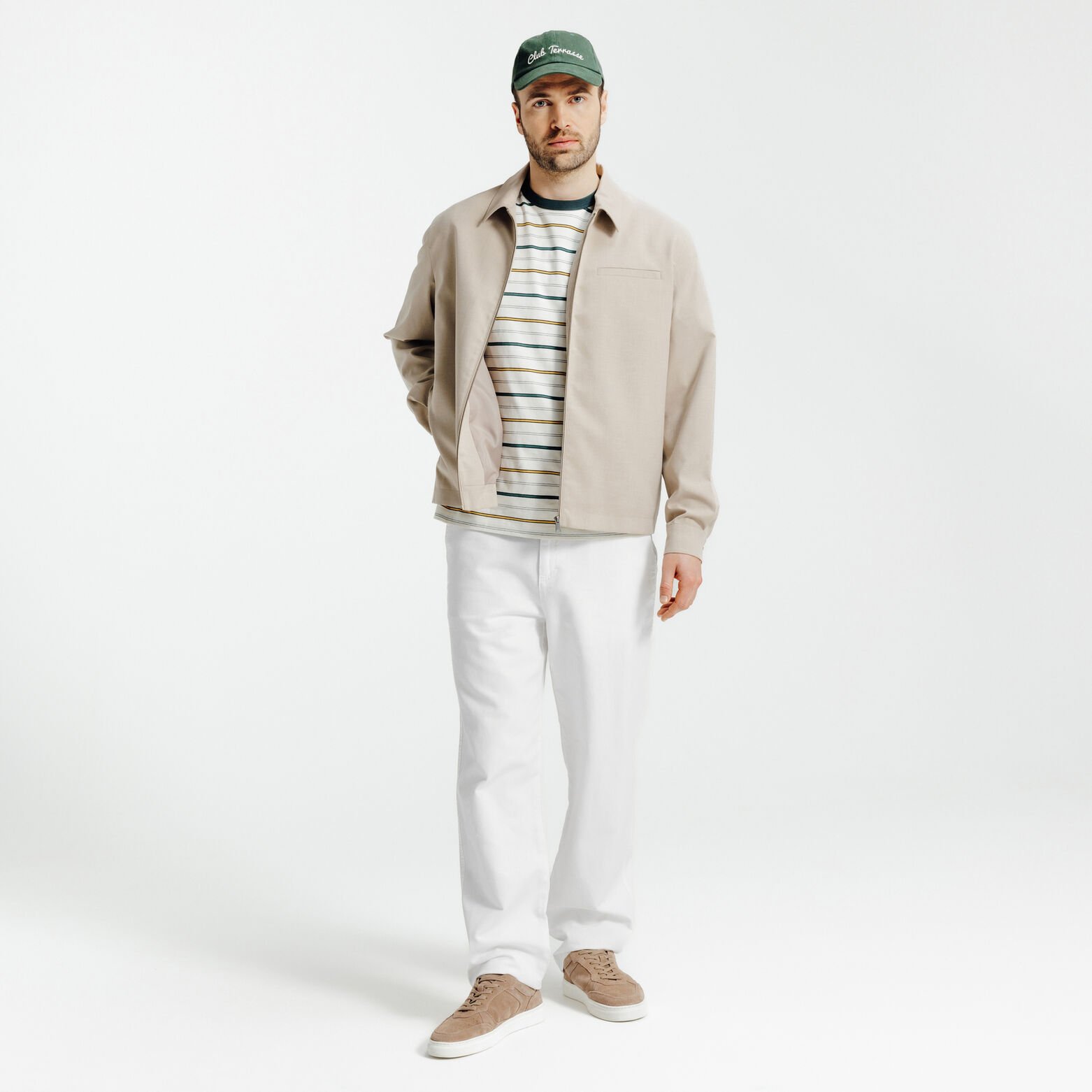 Pantalon loose en coton lin