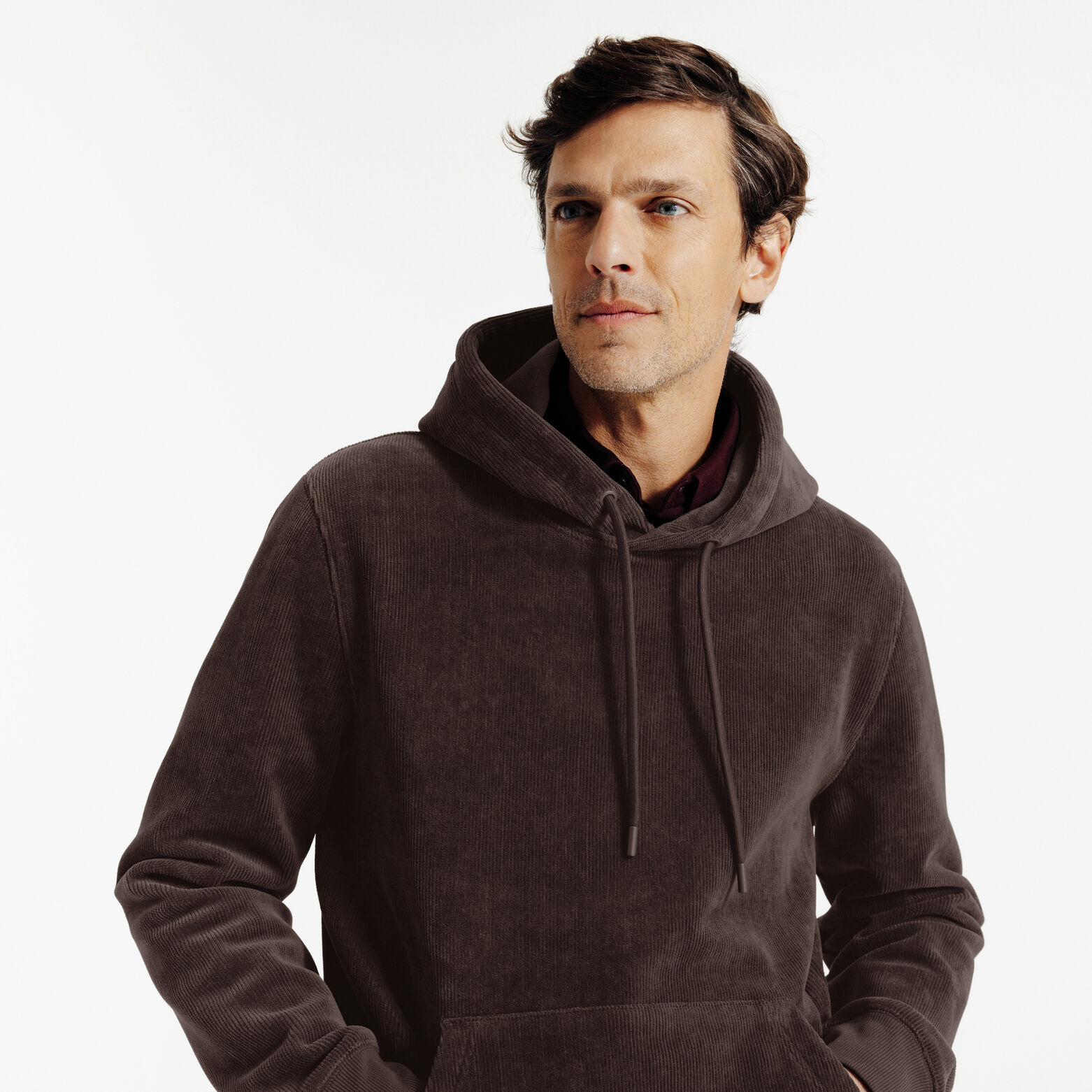 Sweat à capuche velours