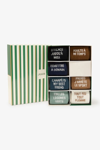 Coffret 7 paires de chaussettes fantaisie