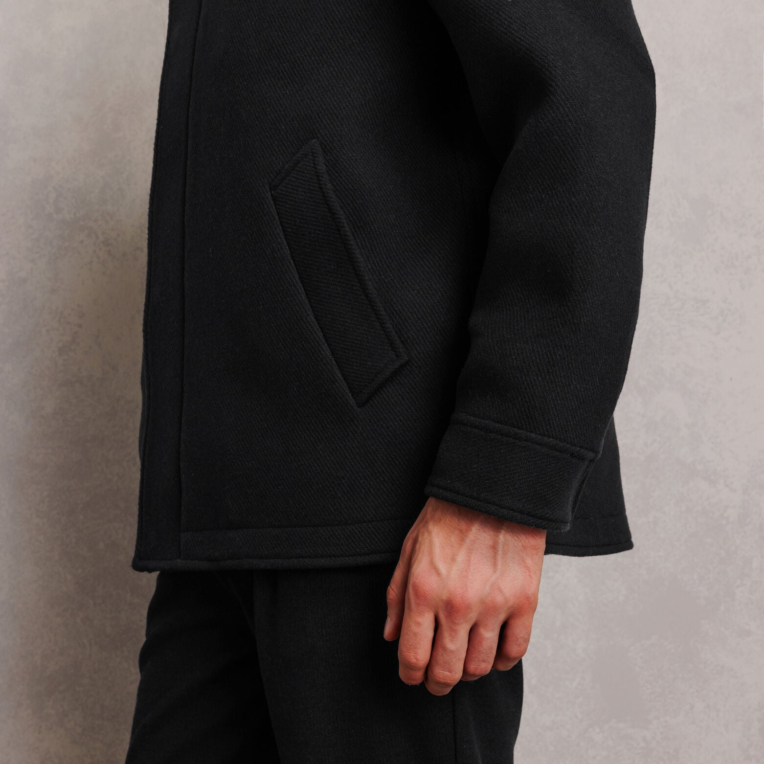 Manteau court parementure amovible