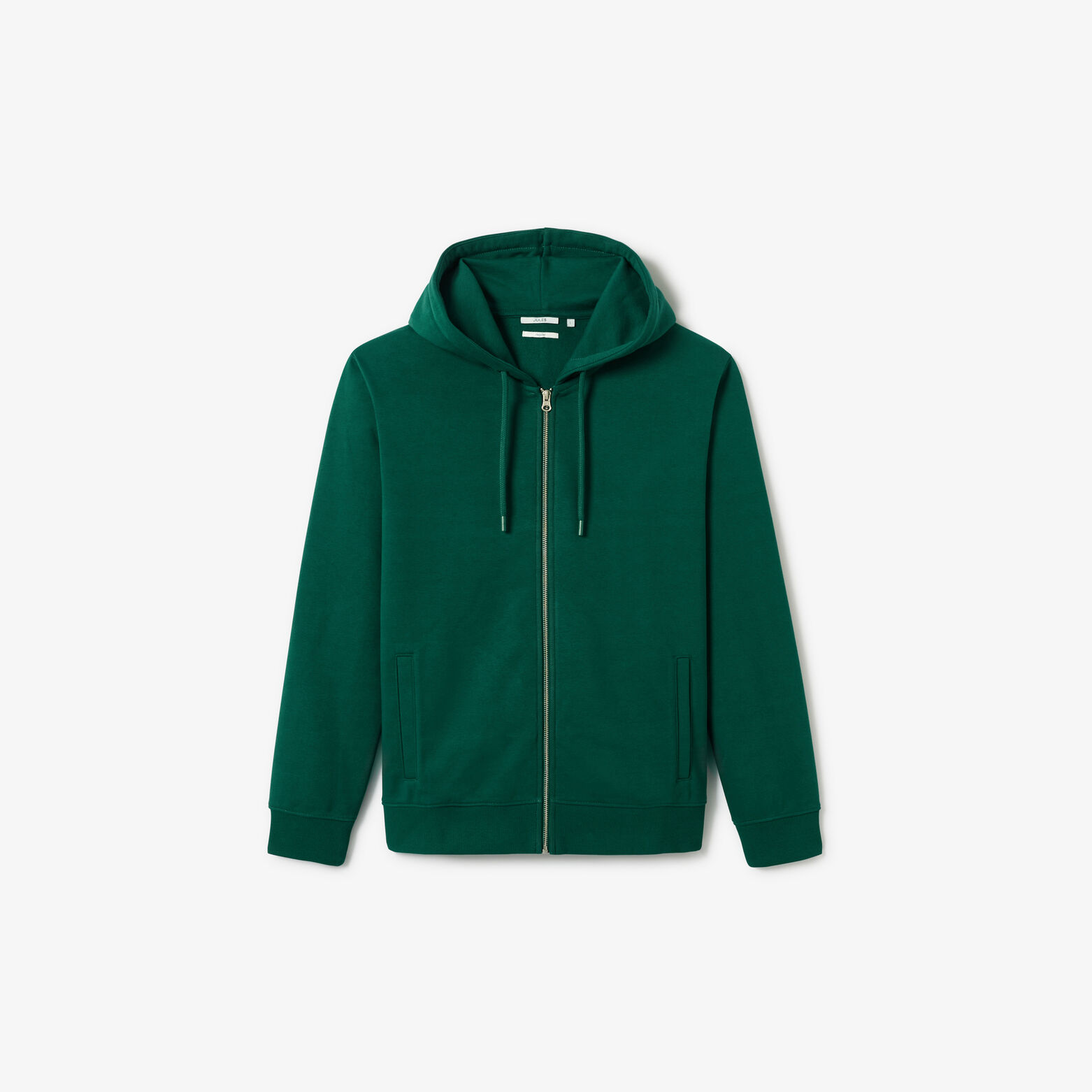 Sweat &agrave; capuche zipp&eacute; molleton uni