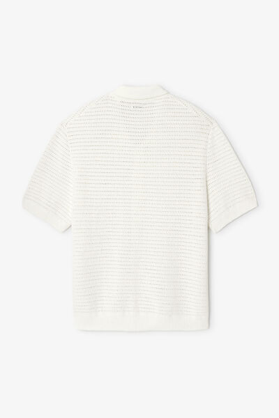 Chemise en maille jeux de points ouverts