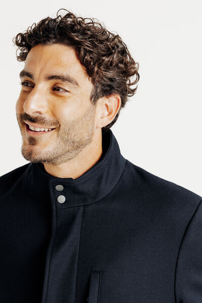 Manteau hiver long col montant