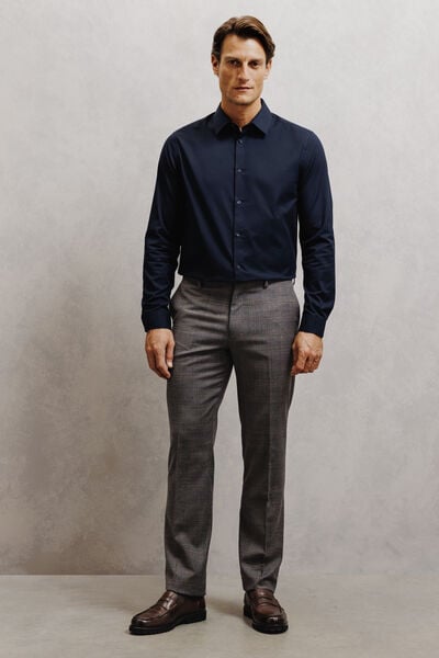 Chemise sans repassage en coton regular
